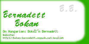 bernadett bokan business card